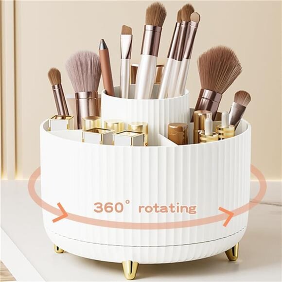 360° Rotate Makeup Brush Holder Organizer - Picture 8 of 14